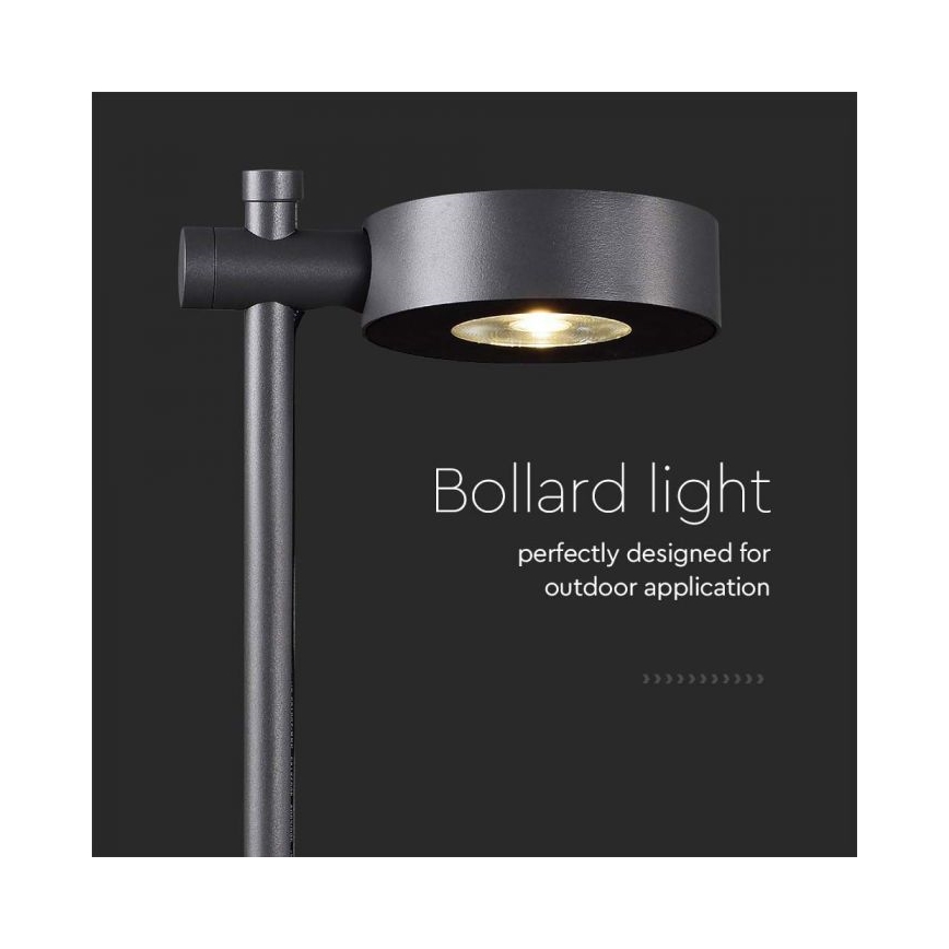 LED spoljašnja lampa LED/7W/230V 3000K IP65 crna 102 cm