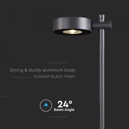 LED spoljašnja lampa LED/7W/230V 4000K IP65 crna 102 cm