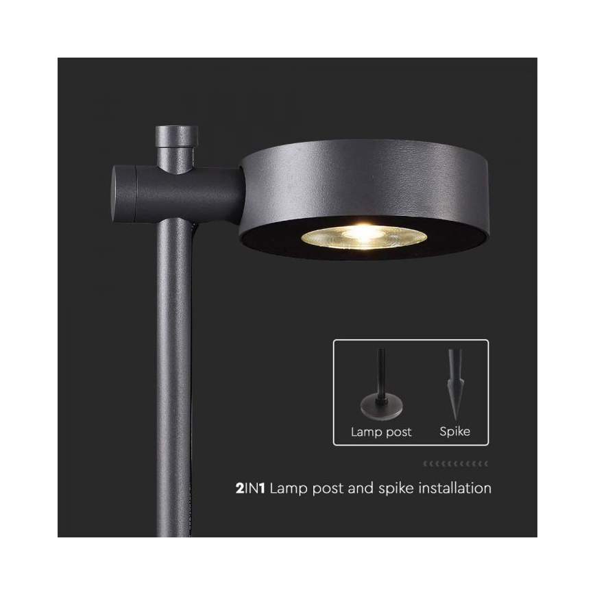 LED spoljašnja lampa LED/7W/230V 4000K IP65 crna 102 cm