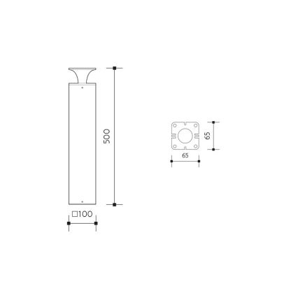 LED spoljašnja lampa ORNELA LED/6W/230V 3000K IP54 braon