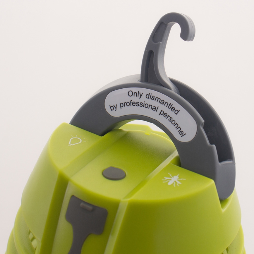 LED Spoljašnja lampa sa lapačem insekata LED/5W/USB 1800mAh IP44
