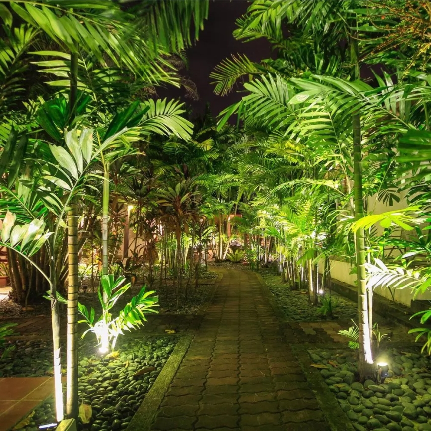LED spoljašnja svetiljka LED/12W/100-240V IP65 siva - zeleno svetlo
