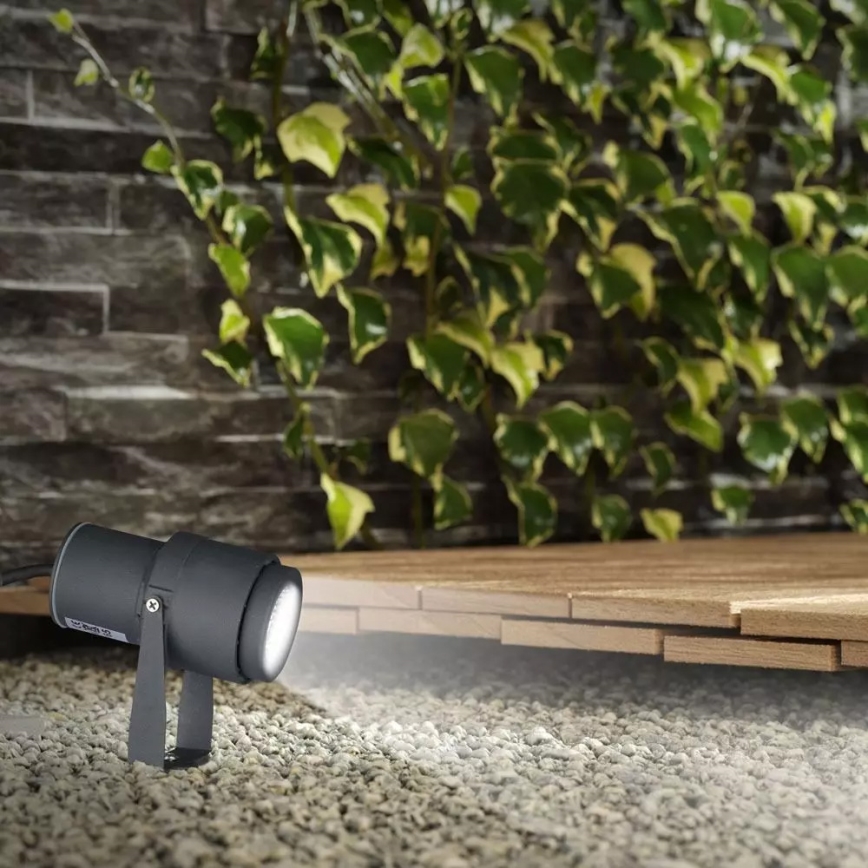 LED spoljašnja svetiljka LED/12W/100-240V IP65 siva - zeleno svetlo