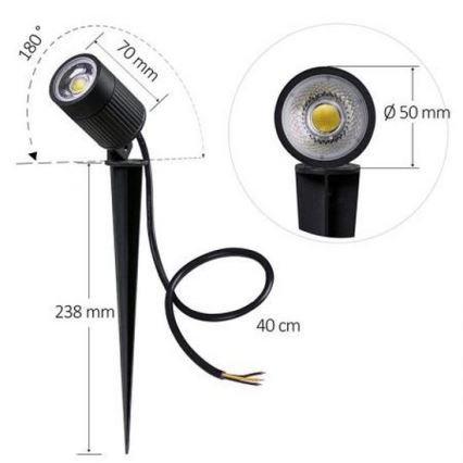 LED spoljašnja svetiljka LED/7W/85-264V IP67