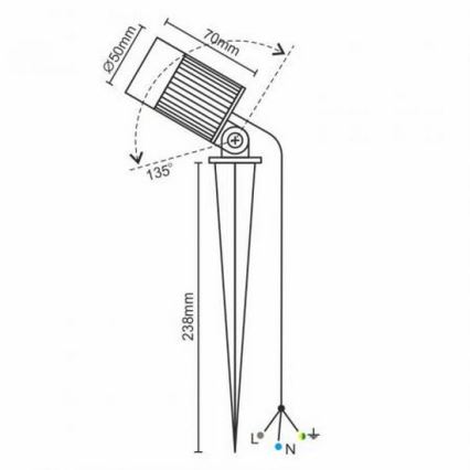 LED spoljašnja svetiljka LED/7W/85-264V IP67