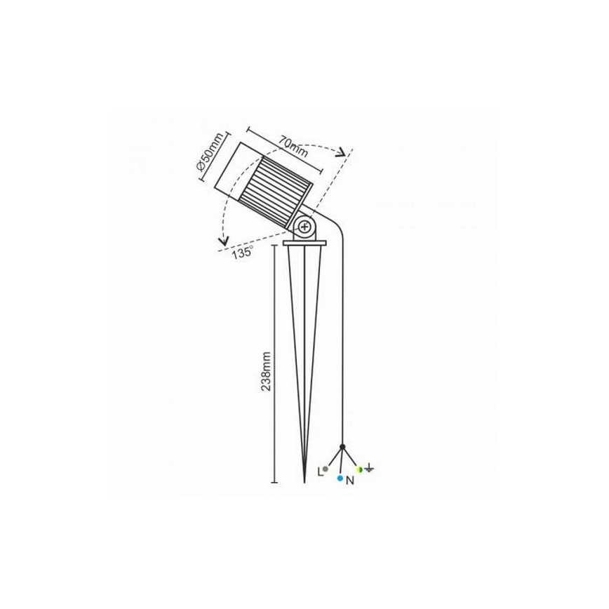 LED spoljašnja svetiljka LED/7W/85-264V IP67