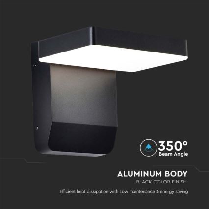 LED spoljašnja zidna fleksibilna svetiljka LED/17W/230V IP65 3000K crna