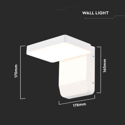 LED Spoljašnja zidna fleksibilna svetiljka LED/17W/230V IP65 4000K bela