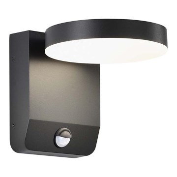 LED spoljašnja zidna fleksibilna svetiljka sa senzorom LED/17W/230V IP65 4000K crna