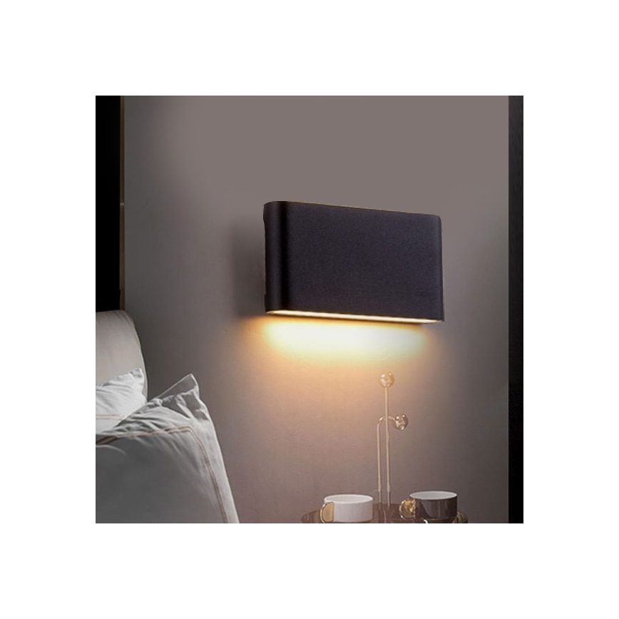 LED spoljašnja zidna svetiljka FLOW LED/9W/230V IP54 4000K antracit