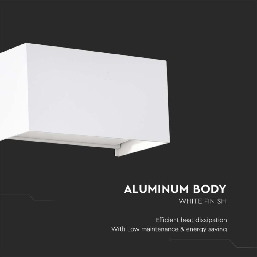 LED spoljašnja zidna svetiljka LED/24W/230V 3000K IP65 bela