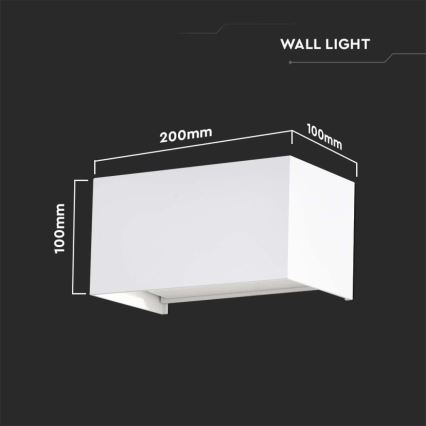 LED spoljašnja zidna svetiljka LED/24W/230V 3000K IP65 bela