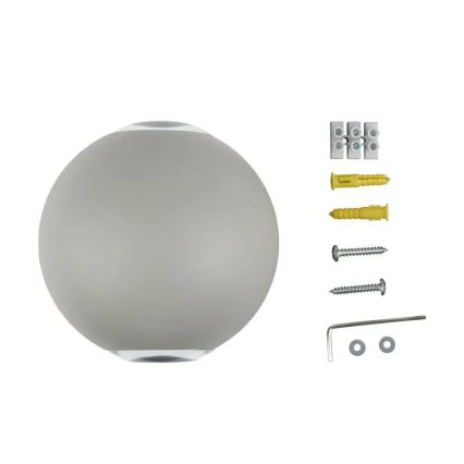LED spoljašnja zidna svetiljka LED/6W/230V 3000K IP65 siva