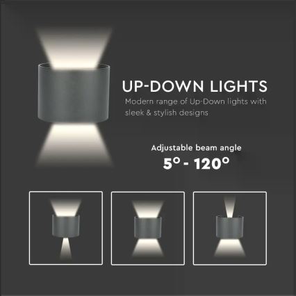 LED spoljašnja zidna svetiljka LED/6W/230V 4000K IP65 crna