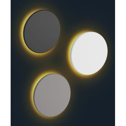 Spoljašnja zidna LED svetiljka PIATTA LED/12W/230V 3000/4000/6000K prečnik 18 cm IP44 siva