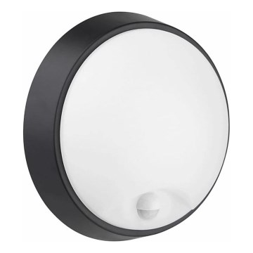 LED spoljašnja zidna svetiljka sa senzorom LED/12W/230V 3000/4000/6500K IP65 crna