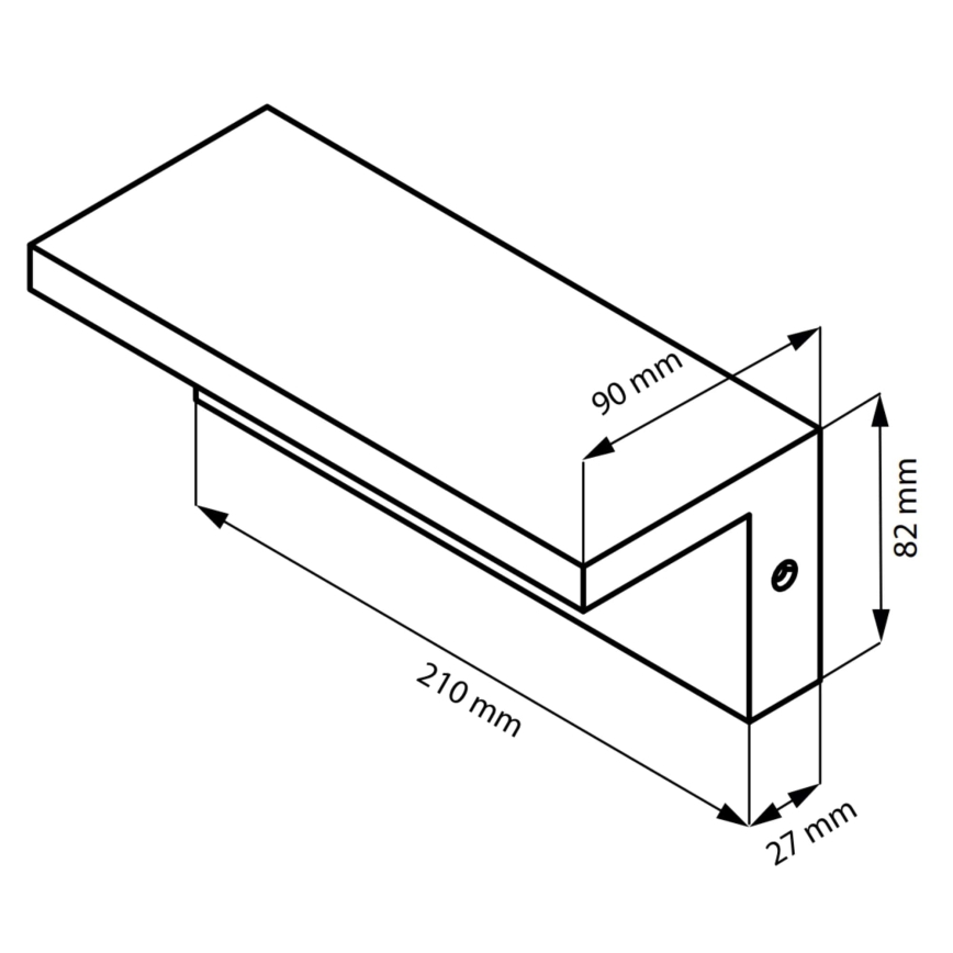 LED Spoljašnja zidna svetiljka TESA LED/10W/230V IP54 crna