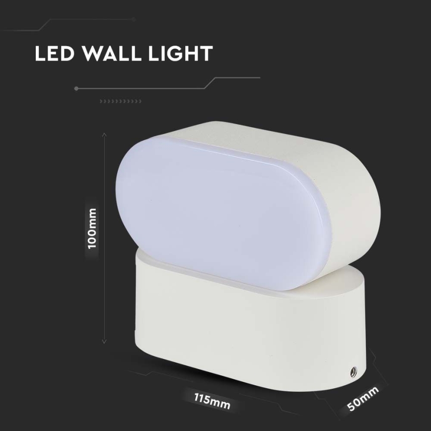 LED Spoljašnje fleksibilno zidno svetlo LED/5W/230V 4000K IP65 bela