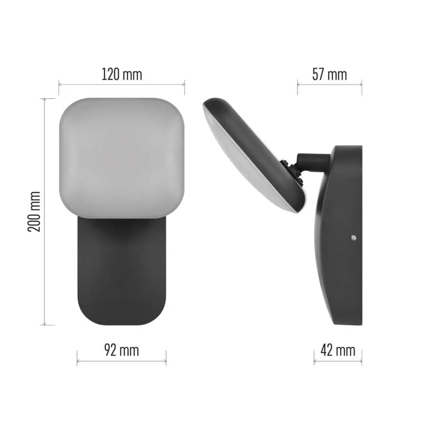 LED Spoljašnje fleksibilno zidno svetlo NIKA LED/12,5W/230V IP44