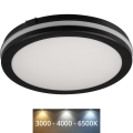 LED spoljašnje plafonsko svetlo BENO ECO LED/30W/230V 3000/4000/6500K prečnik 30 cm IP65 crna