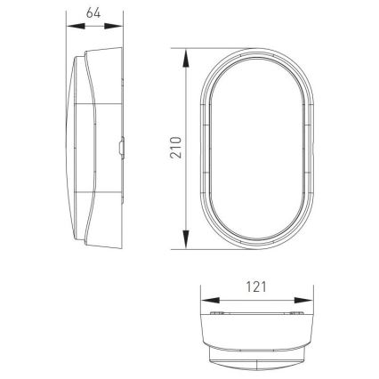 LED spoljašnje plafonsko svetlo LED/12W/230V 3000/4000/6500K IP65 belo