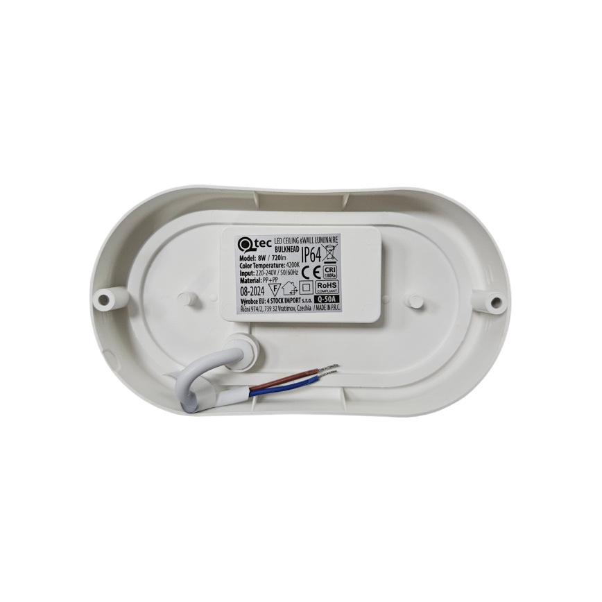 LED spoljašnje plafonsko svetlo LED/8W/230V 4200K IP64 belo