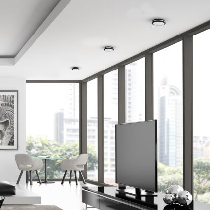 LED spoljašnje plafonsko svetlo MARLON LED/12W/230V 4000K IP54 crna