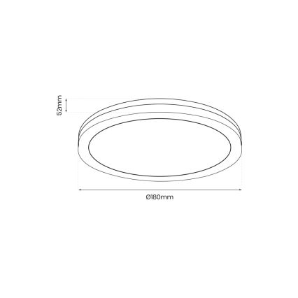 LED spoljašnje plafonsko svetlo MARLON LED/12W/230V 4000K IP54 crna