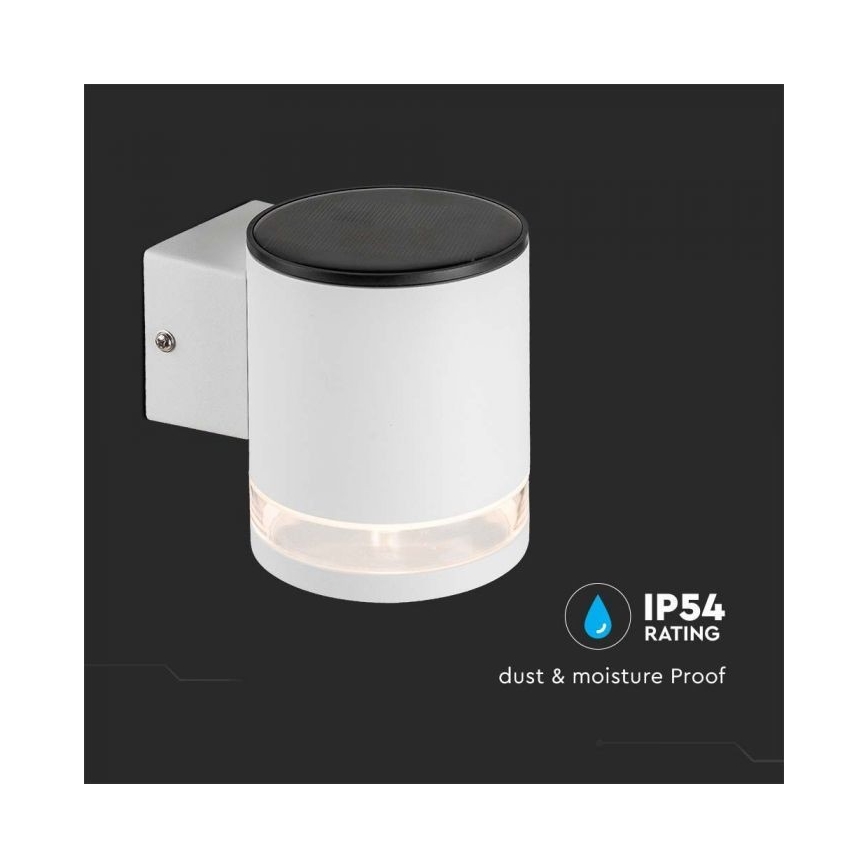 LED spoljašnje solarno zidno svetlo LED/1W/3,7V 3000K IP54 1200 mAh belo
