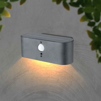 LED spoljašnje solarno zidno svetlo sa senzorom LED/2,5W/3,7V 3000K IP54 2000 mAh