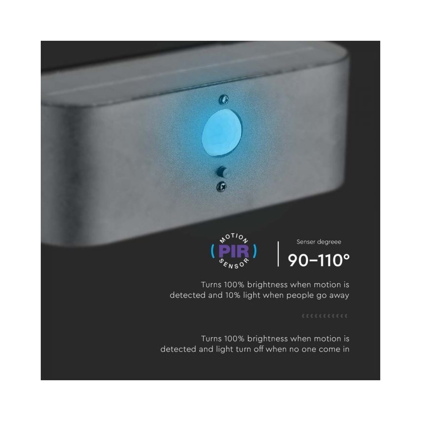 LED spoljašnje solarno zidno svetlo sa senzorom LED/2,5W/3,7V 3000K IP54 2000 mAh