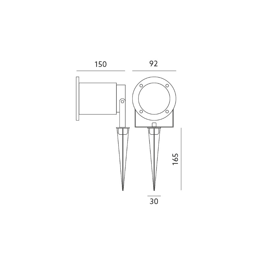 LED spoljašnje svetlo BLAKE 2 GU10/6W/230V IP65