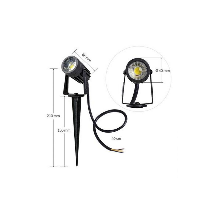 LED spoljašnje svetlo LED/3W/230V 4000K IP67 crno