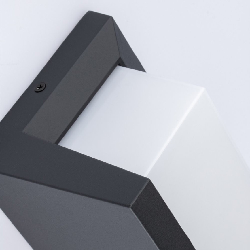 LED spoljašnje zidno svetlo NEELY sa sijalicom i senzorom sumraka, 1xE27/9W/230V, IP54, antracit