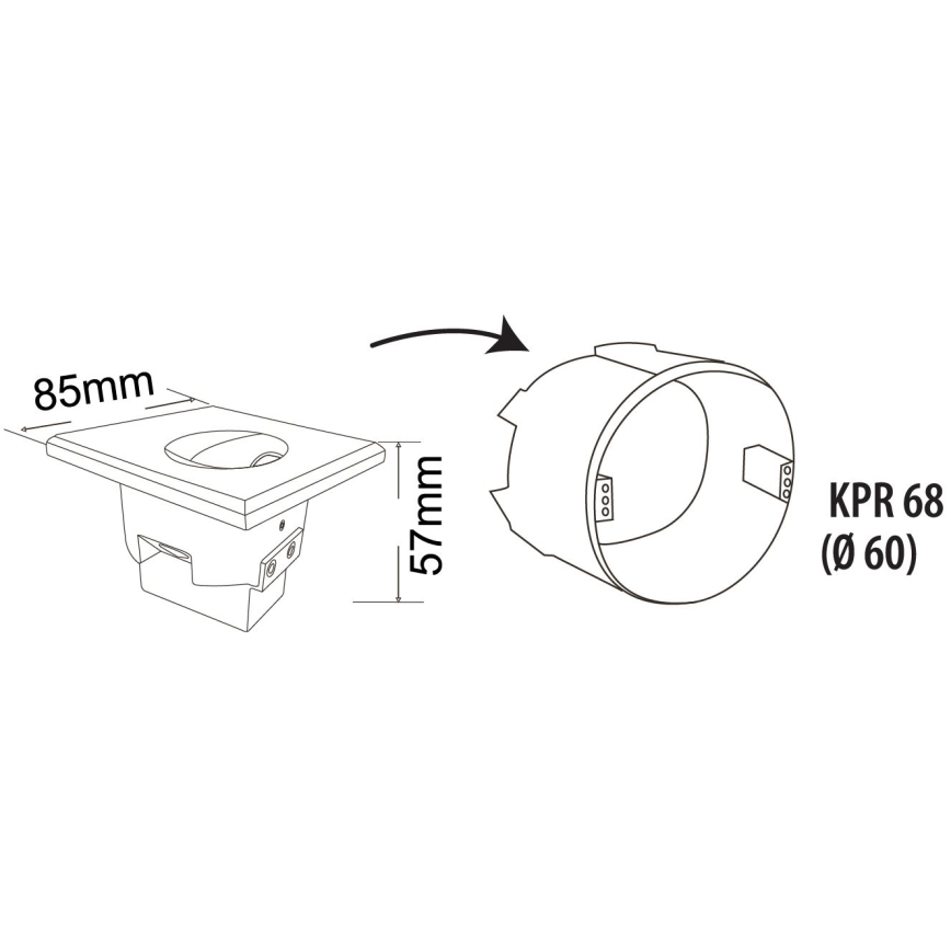 LED spoljašnja svetiljka za stepenište DECENTLY LED/1,5W/230V 3000/4000/6000K IP44 crna