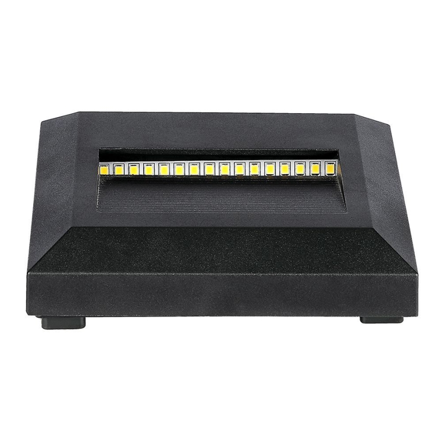 LED spoljašnje svetlo za stepenište LED/2W/230V IP65 4000K crno