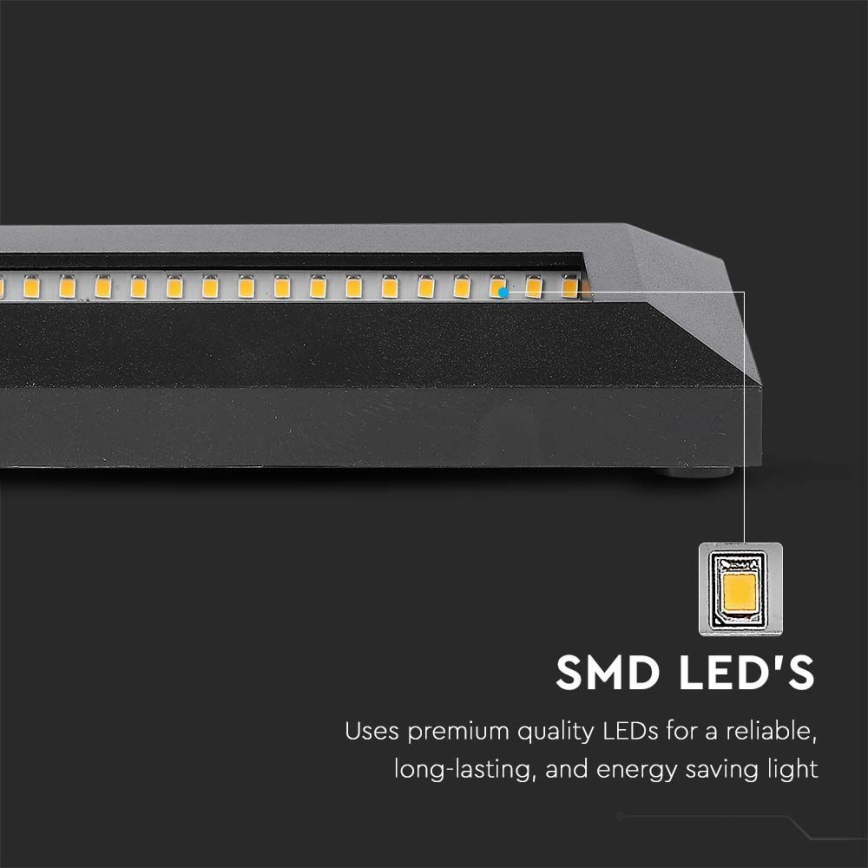 LED spoljašnje svetlo za stepenište LED/3W/230V IP65 3000K crno