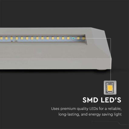 LED spoljašnje svetlo za stepenište LED/3W/230V IP65 3000K siva