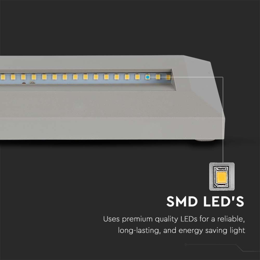 LED spoljašnje svetlo za stepenište LED/3W/230V IP65 3000K siva