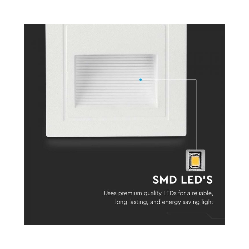 LED spoljašnje svetlo za stepenište LED/5W/230V 3000K IP65 belo