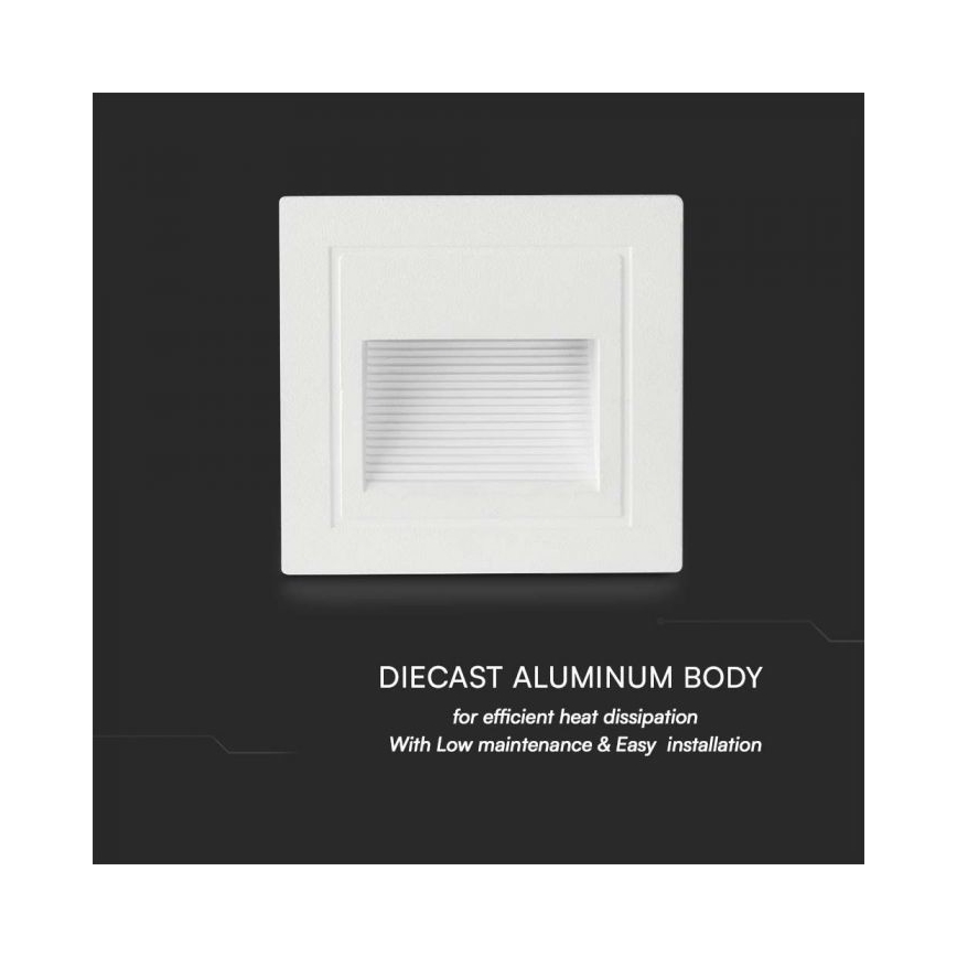 LED spoljašnje svetlo za stepenište LED/5W/230V 3000K IP65 belo