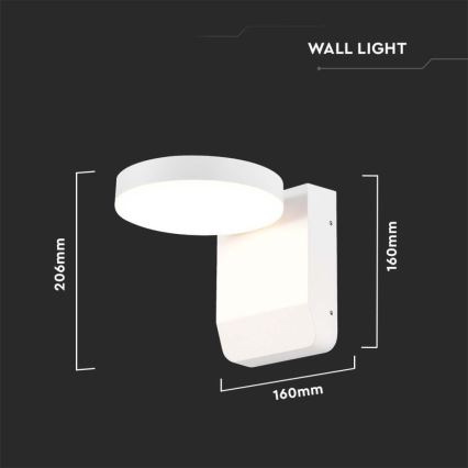 LED spoljašnje zidno fleksibilno svetlo LED/17W/230V IP65 3000K belo
