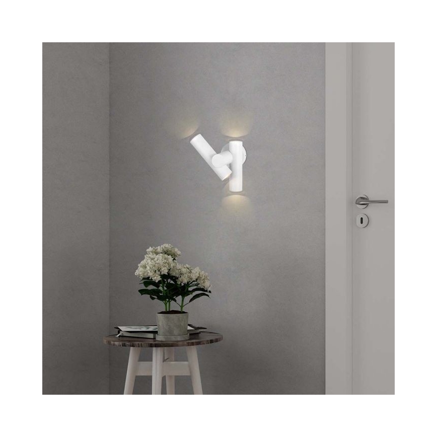 LED spoljašnja zidna fleksibilna spot svetiljka 2xLED/3W/230V 4000K IP44 bela