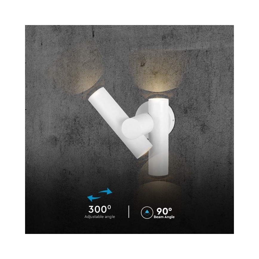 LED spoljašnja zidna fleksibilna spot svetiljka 2xLED/3W/230V 4000K IP44 bela
