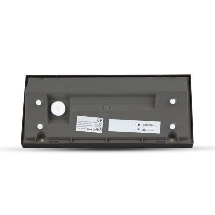 LED spoljašnje zidno svetlo 12W/230V 6400K IP65 crno