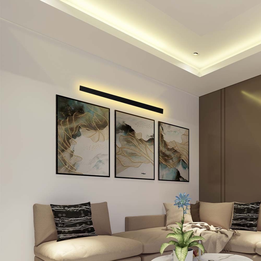 LED spoljašnje zidno svetlo, 16 W, 230 V, 3000 K, IP65, 101 cm, crno