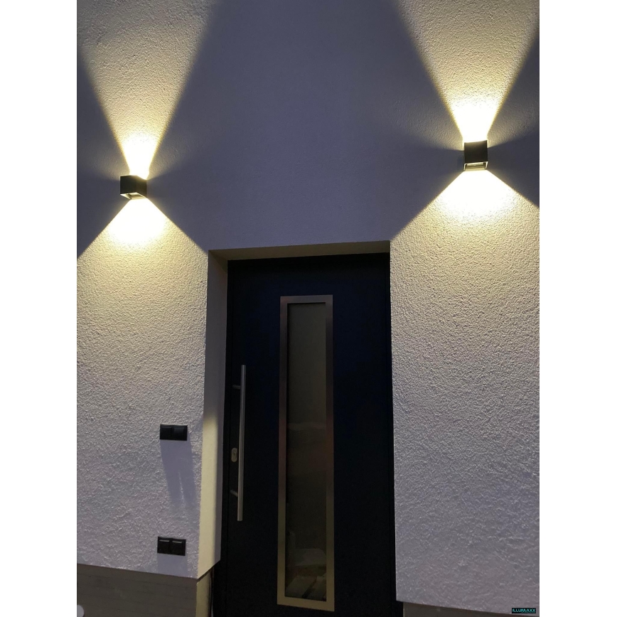 LED spoljašnje zidno svetlo 2xLED/3W/230V IP54 antracit