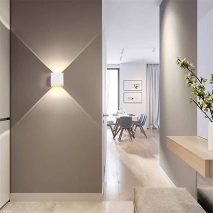 LED spoljašnje zidno svetlo 2xLED/3W/230V IP54 belo