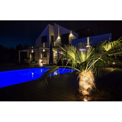 LED spoljašnje zidno svetlo 2xLED/3W/230V IP54 crno