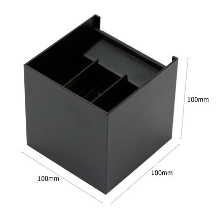 LED spoljašnje zidno svetlo 2xLED/3W/230V IP54 crno